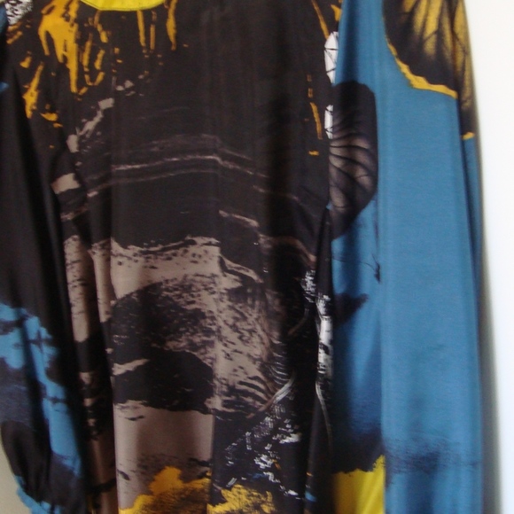See by Chloe Silk Mixed Print Top Blouse With Sleeves SZ US 8 - Picture 4 of 8